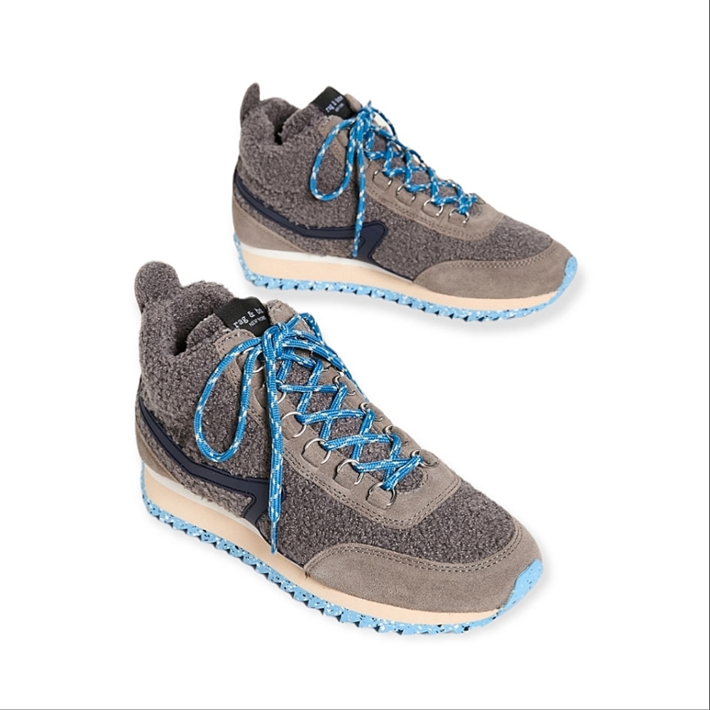 RAG & BONE Blue & Grey Retro Hiker Sneakers